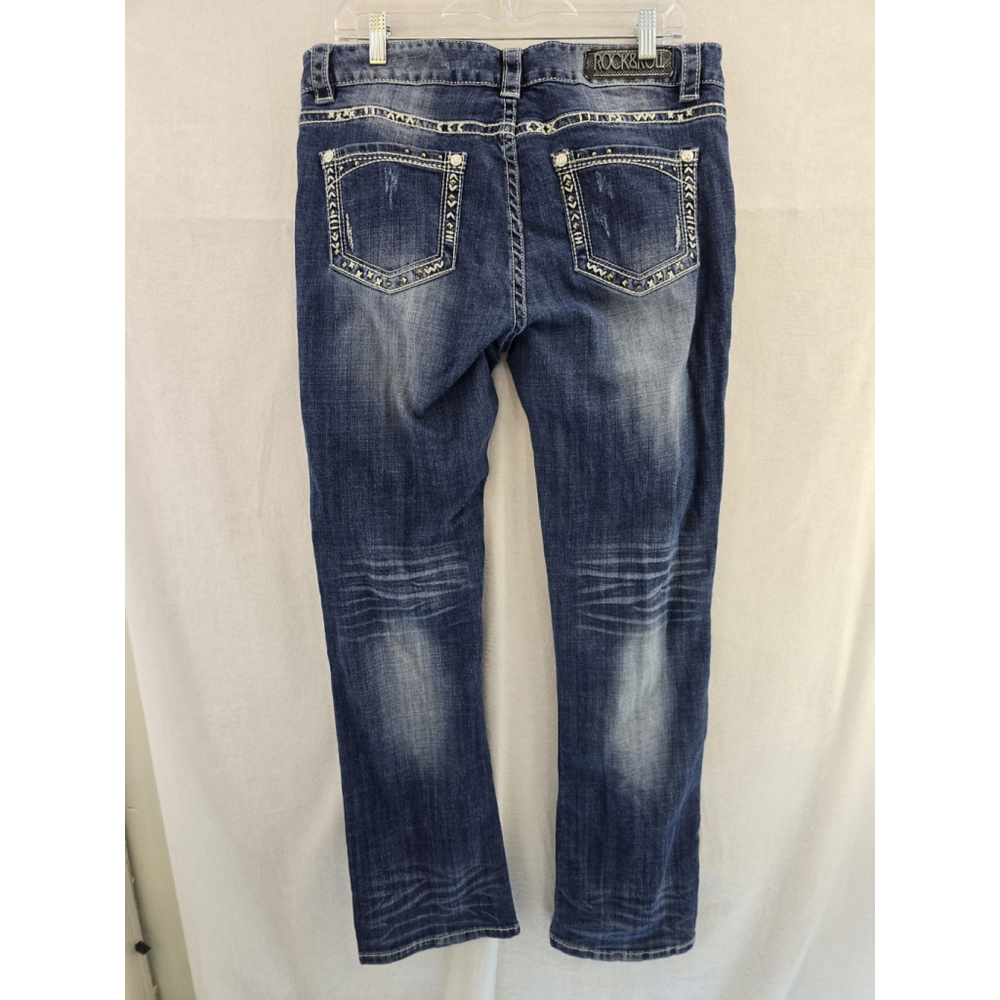 Rock And Roll Cowgirl Boyfriend Denim Jeans. Cot/span. Ladies Size 30x32 - Picture 11 of 14
